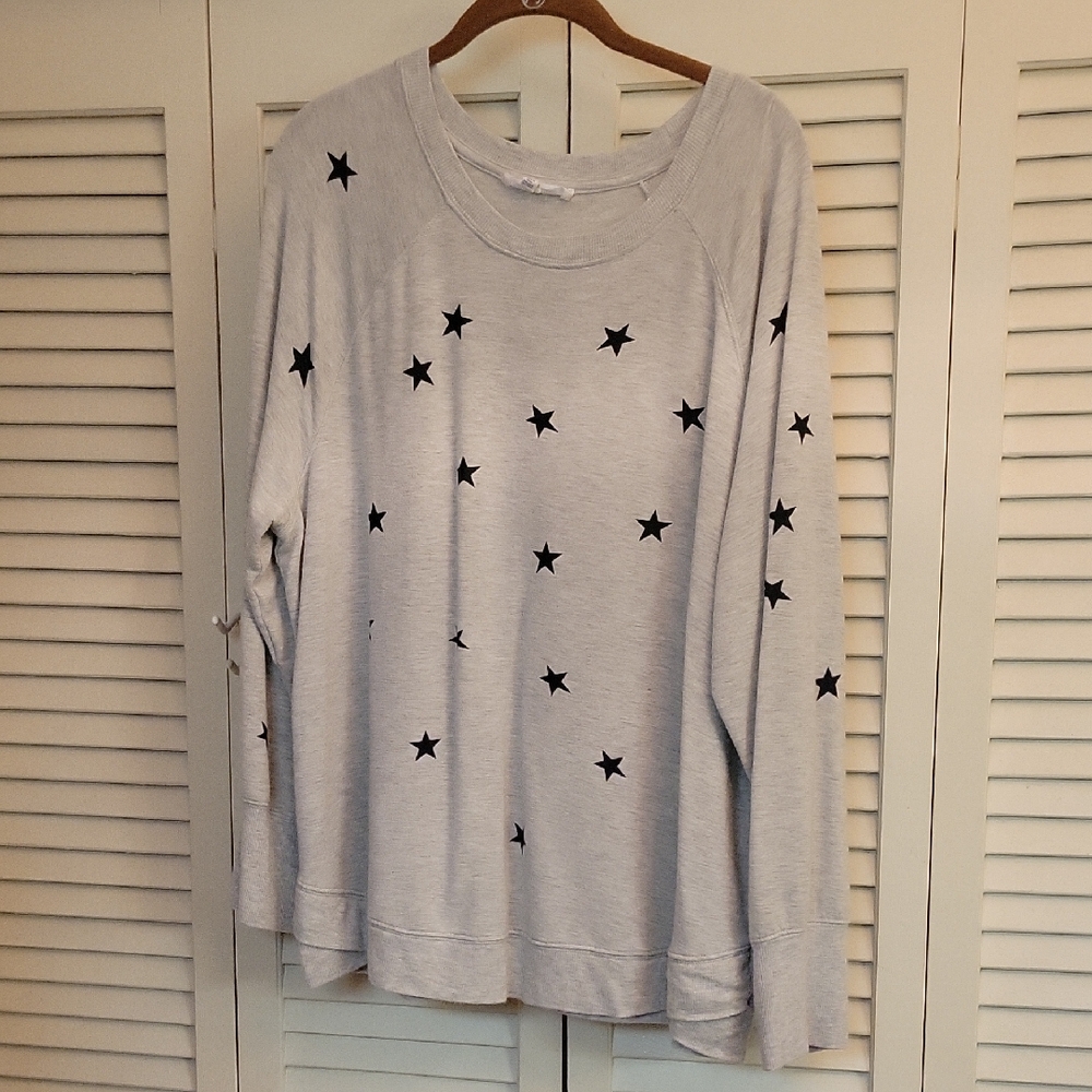 Workshop Republic Clothing Gray Sweatshirt Stars